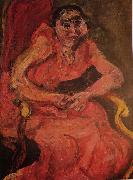 Chaim Soutine Woman in Pink oil painting artist